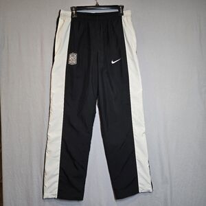 VTG Nike Track Pants Tiempo Premier Men's M Black White‎ Stripe Swoosh Soccer